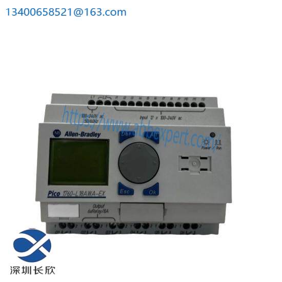 1760l18awaex_pico_controller_w_rtc_18_i_o_expandable_ac.jpg PicoController by BrandName Model 1760L18AWAEX with RTC, 18 I/O Expandable, AC Module