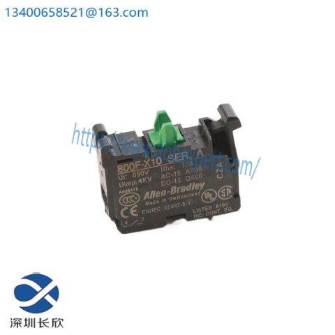 B&R 800F-X10 Contact Block, 22.5mm, Plastic, 1 NO - Industrial Control Module