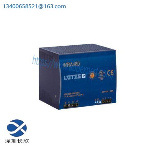 Lutze WRA480-24 Industrial Power Supply, UL & CE Certified