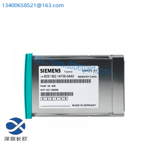 SIEMENS 6ES7952-1AL00-0AA0 RAM MEMORY CARD: Industrial Control System Component