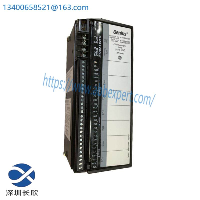 ic660bba023_ge_fanuc_i-o_thermocouple_input_block.jpg GE Fanuc IC660BBA023 Thermocouple Input Block, Precision Control Module