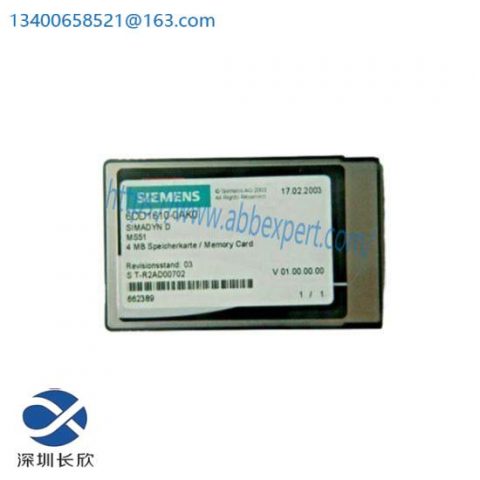 Siemens 6DD1610-0AK0 Flash Memory Module